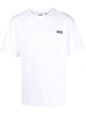 Kokvilnas t-krekls ar apdruku Gcds balts