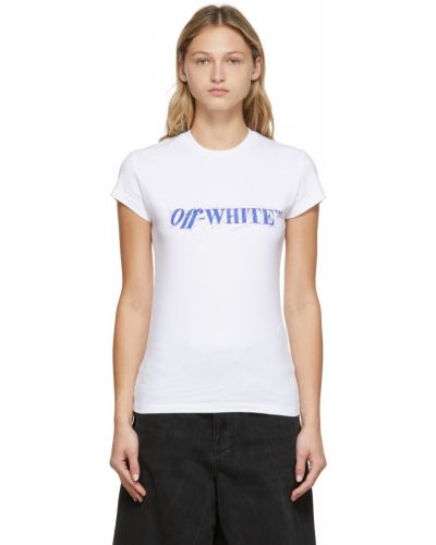 Приталенная футболка с перьями Off-white