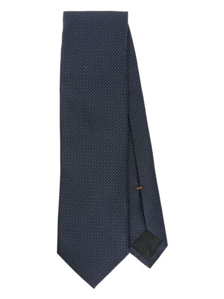 Svilena kravata iz žakarda Zegna modra