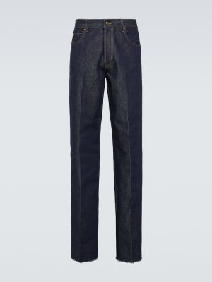 Voľné džínsy s rovným strihom Gucci modrá