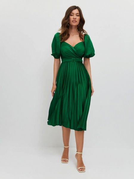 Вечернее платье серафима зеленое
