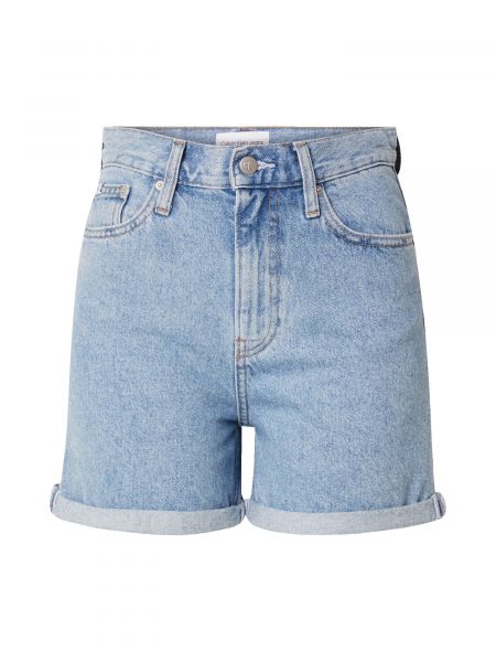 Priliehavé džínsové šortky Calvin Klein Jeans modrá