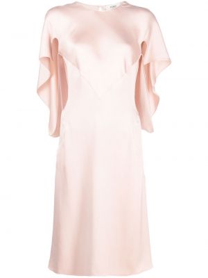 Saténové večerní šaty Fendi Růžové