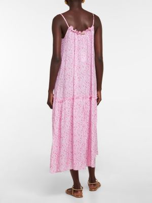 Midi haljina s printom Heidi Klein ružičasta