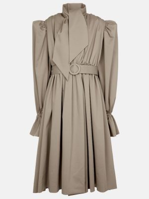 Sukienka midi bawełniana Balenciaga beżowa