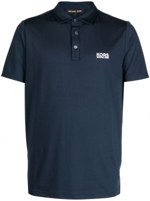 Поло тениска с принт Michael Kors синьо