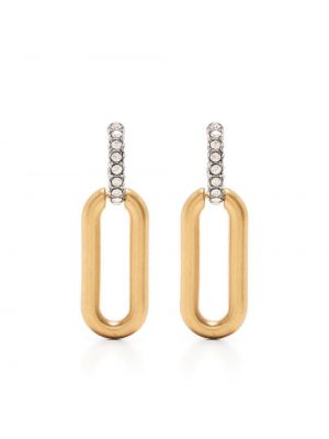 Boucles d'oreilles à boucle en cristal Tory Burch