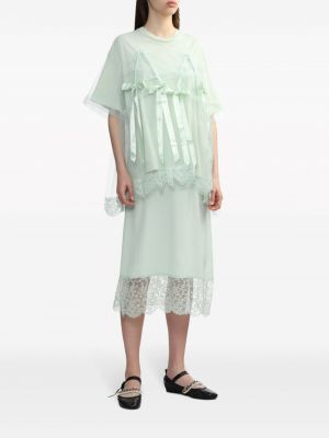 Krajkové midi šaty Simone Rocha zelené