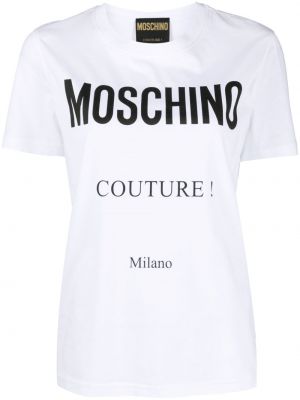 Bavlnené tričko s potlačou Moschino