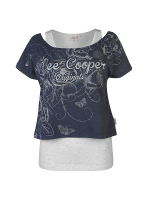 Šedé tričko Lee Cooper