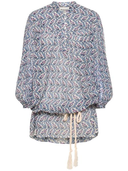 Mini vestido de algodón con estampado Marant Etoile