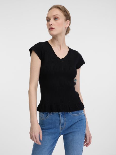 Marškinėliai trumpomis rankovėmis Orsay juoda
