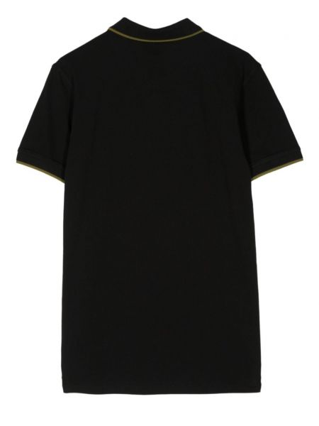 Medvilninis siuvinėtas polo marškinėliai su zebro raštu Ps Paul Smith juoda