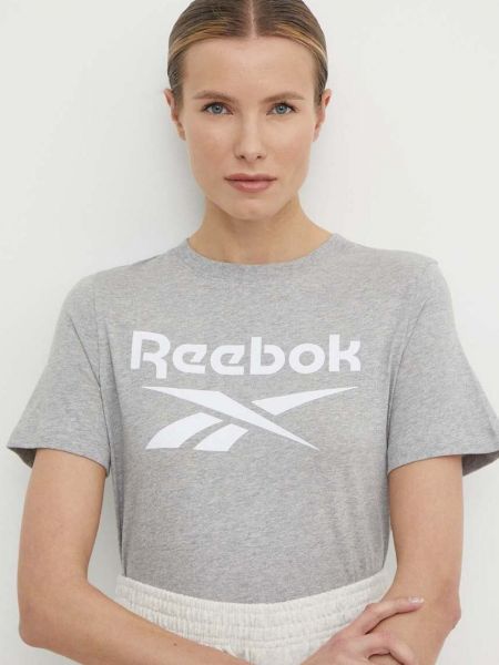 Pamučna majica Reebok siva