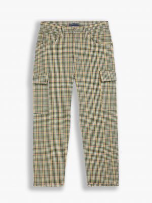 Kostkované kalhoty Levi's zelené