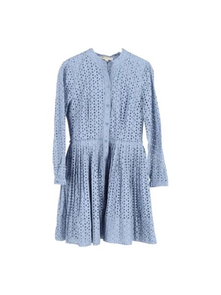Rozkloszowana sukienka bawełniana Michael Kors Pre-owned niebieska