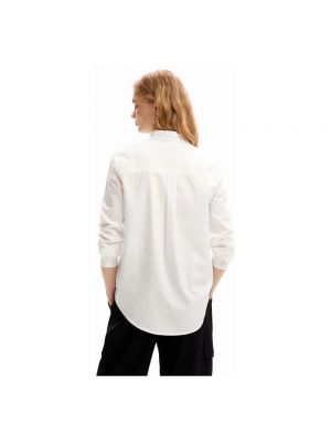 Koszula z długim rękawem Desigual biała