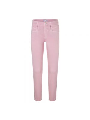 Jeansy skinny slim fit Cambio różowe