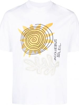 T-krekls ar apdruku Jacquemus balts