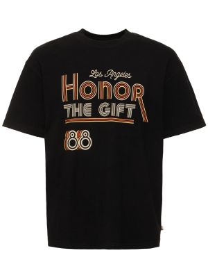 Bombažna majica Honor The Gift črna