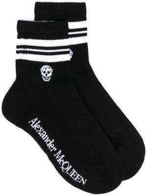 Ponožky s potlačou Alexander Mcqueen čierna