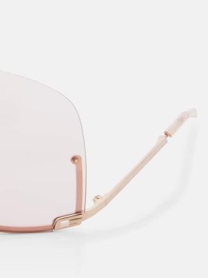 Oversize слънчеви очила Gucci розово