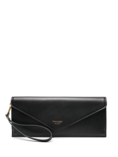 Læder clutch Twinset sort