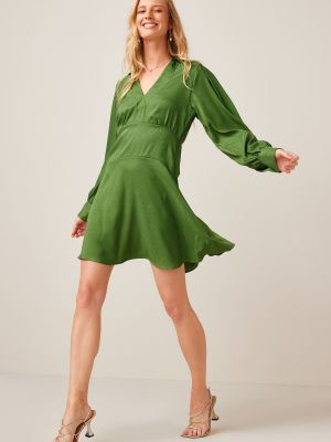 Атласное платье мини Next зеленое