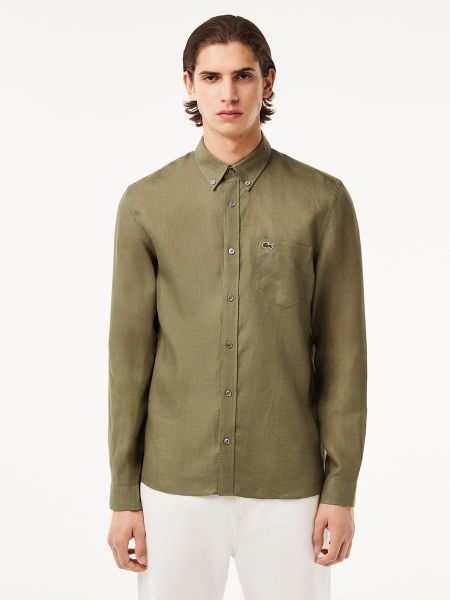 Camisa de lino Lacoste verde