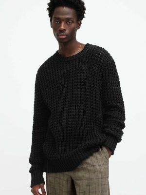 Pamučni pulover Allsaints crna