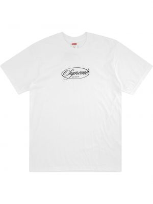 Тениска с принт Supreme бяло