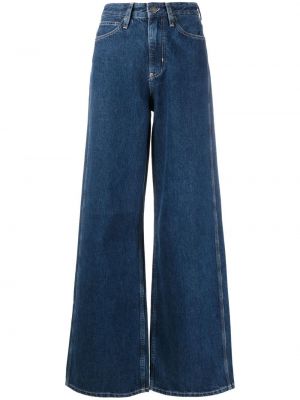 Дънки bootcut с висока талия Calvin Klein синьо