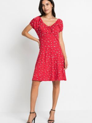 Платье из джерси Bonprix красное