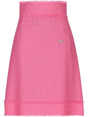 Tweed szoknya Dolce & Gabbana rózsaszín