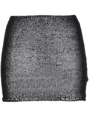 Minigonna di lana traforata Paloma Wool nero