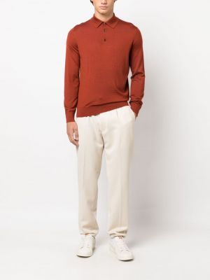 Polo en tricot avec manches longues Zegna orange
