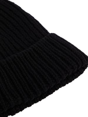 Gorro de lana de cachemir con estampado de cachemira Rick Owens negro