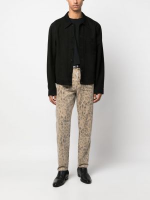 Straight jeans mit print mit leopardenmuster Tom Ford