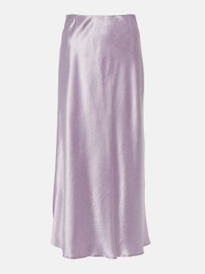 Falda midi de raso Max Mara violeta