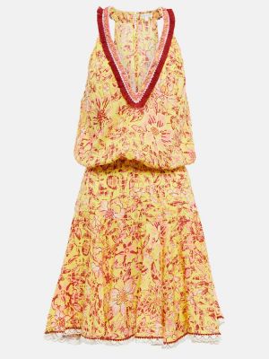 Kvetinové šaty Poupette St Barth žltá