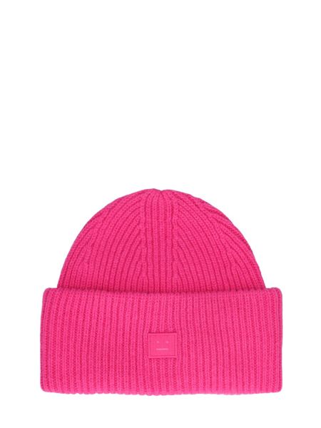 Mössa i ull Acne Studios rosa