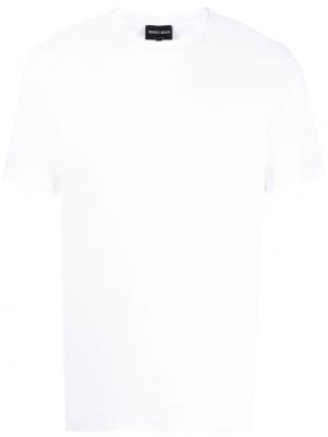 Bavlněné tričko Giorgio Armani bílé