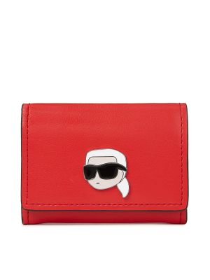 Bőr pénztárca Karl Lagerfeld piros