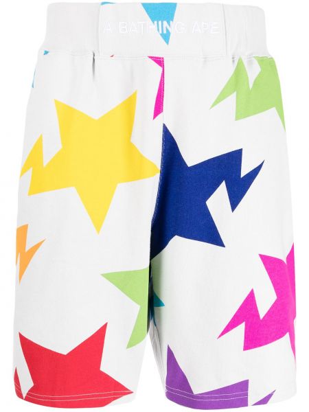 Bermudas con bordado A Bathing Ape® blanco