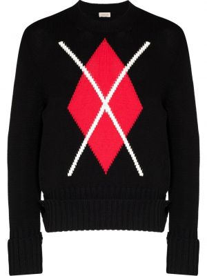 Аргайл кариран памучен пуловер Stefan Cooke