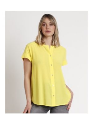 Chemise en viscose avec manches courtes Admas jaune