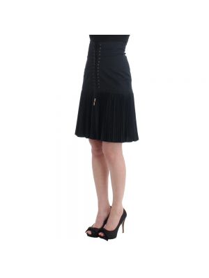 Mini spódniczka plisowana koronkowa Roberto Cavalli czarna