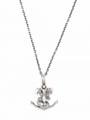 Ogrlica s kačjim vzorcem Yohji Yamamoto srebrna
