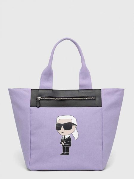Чанта Karl Lagerfeld виолетово