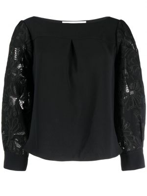 Bluza s cvetličnim vzorcem See By Chloe črna